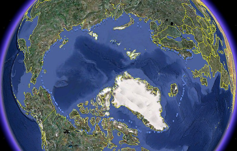 Carte du trajet de Northern Passage