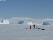 Vers icebergs pour collecte de glace