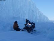 Passage delicat en longeant l'ile de glace