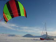 Le kite fait aimer le vent en hiver