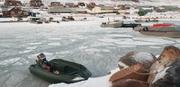 La glace se forme dans le port d Arctic Bay