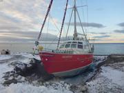 Vagabond seul pour l'hiver sur la plage de Grise Fiord ©EB