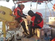 Allan et Anders rincent filet plancton