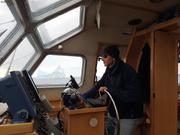 Eric navigue entre les icebergs©Jean Perrin