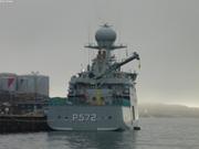 Louis fait gonfler blocs de plongee a bord navire militaire danois