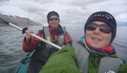 Eric et Leonie en kayak pres de Qeqertarssuaq