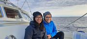 Minoli Dias et Natasha Leclerc paleoclimatologues a bord de Vagabond au Labrador©Marilyne Lecourtois
