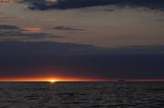 Soleil couchant et iceberg au large du Labrador©EB