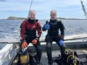 Eric Brossier et Laurent Chauvaud plongeurs scientifiques SPM @Rachel Robert